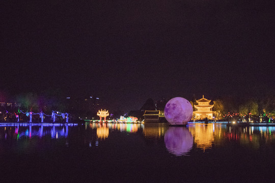 昆明大观楼夜景