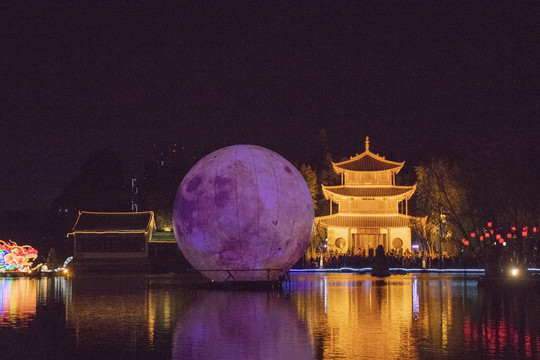 昆明大观楼夜景