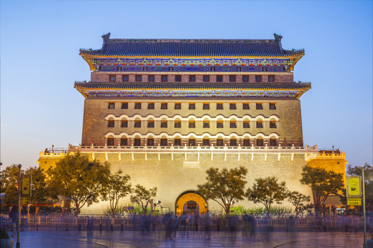 北京正阳门箭楼夜景