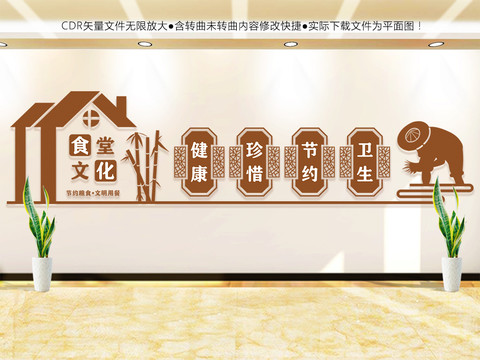 食堂文化墻
