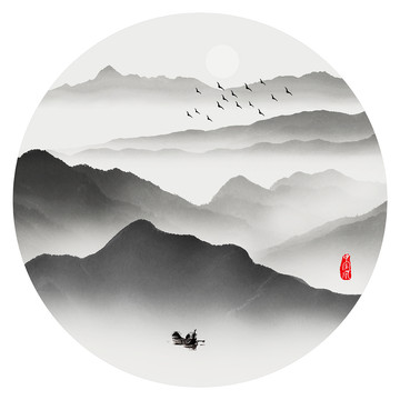 水墨裝飾畫