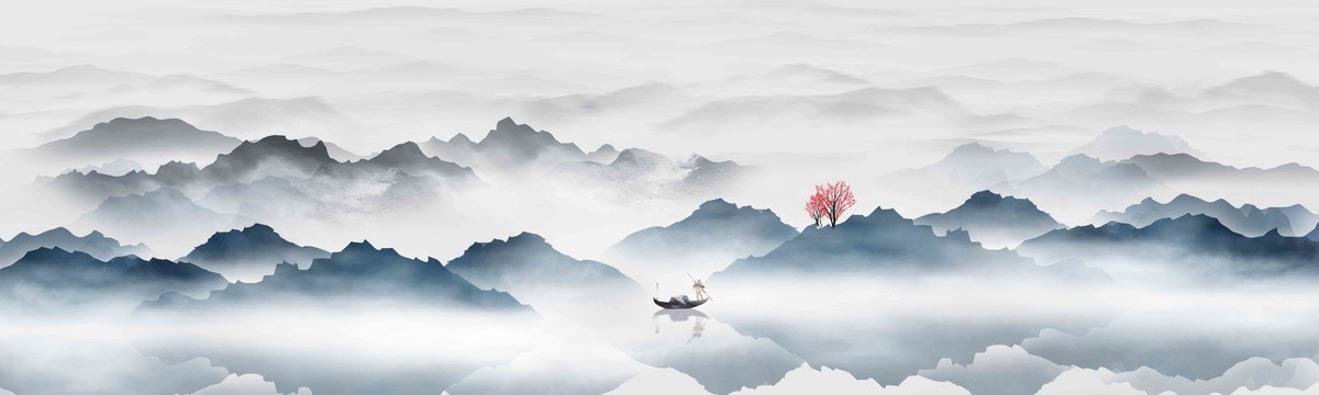 巨幅寫意山水畫