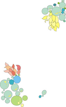 植物花卉鲤鱼图案