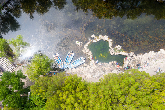 航拍济南护城河