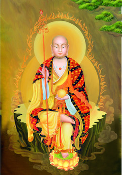 地藏佛裝飾畫(huà)