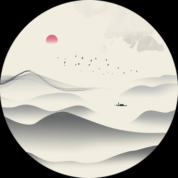 新中式山水圖
