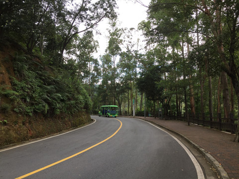 新会圭峰山路上