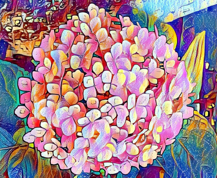 现代花卉装饰油画