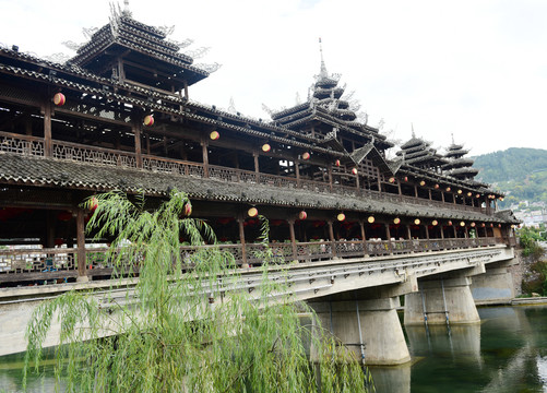 水上建筑风雨桥花桥