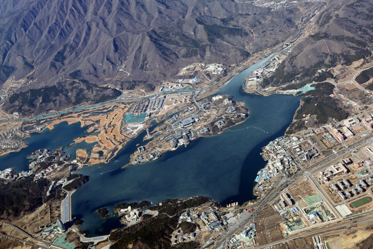 俯瞰北京雁栖湖全景