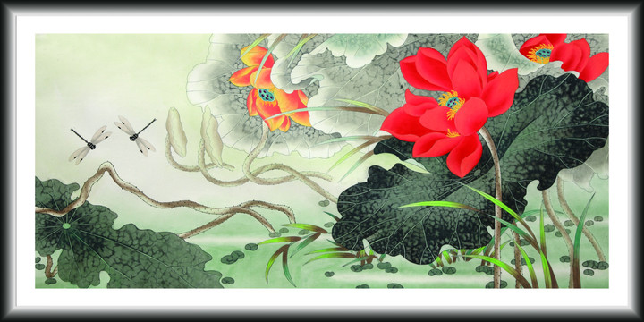 國(guó)畫(huà)荷花
