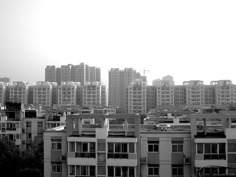 黑白城市建筑