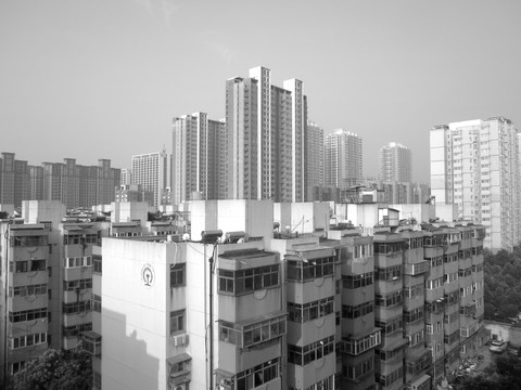 黑白城市建筑