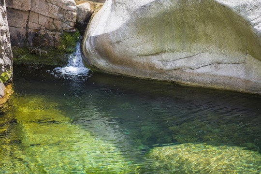 水潭瀑布溪流山涧小溪