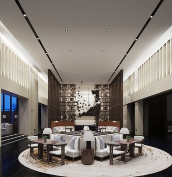 酒店休息區(qū)設(shè)計(jì)案例效果圖模型