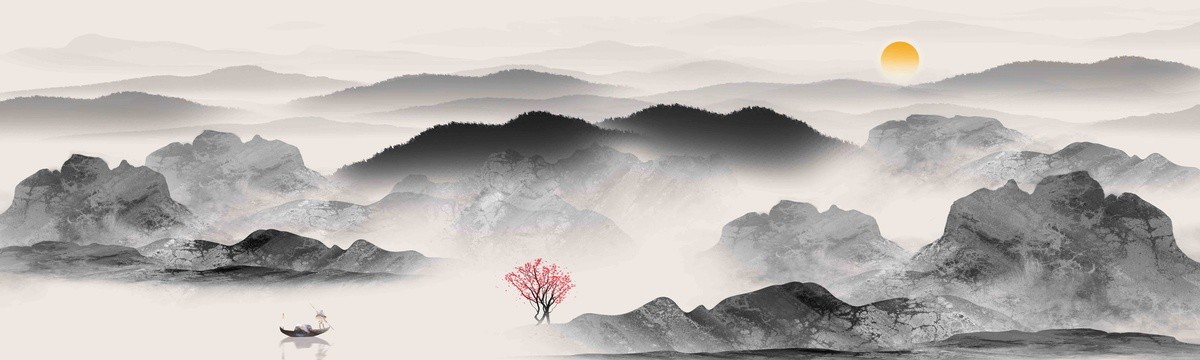 巨幅水墨山水畫(huà)
