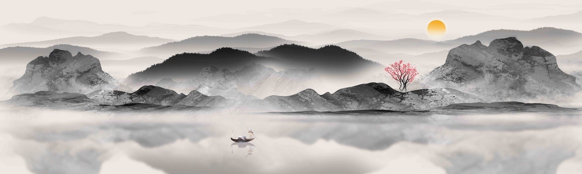 大幅水墨背景