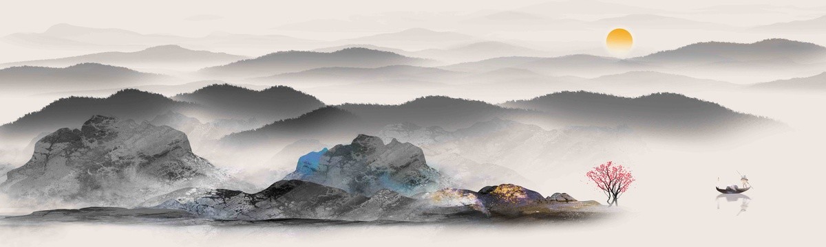 大幅山水裝飾畫