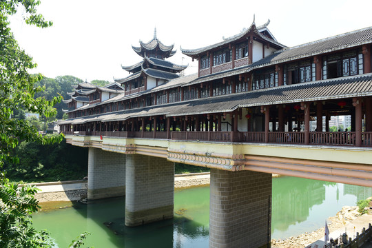 水上建筑风雨桥花桥