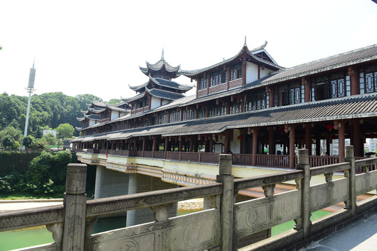 水上建筑风雨桥花桥