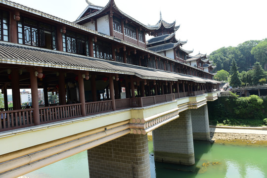 水上建筑风雨桥花桥