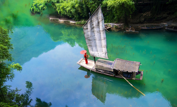 中国湖北宜昌三峡人家景观