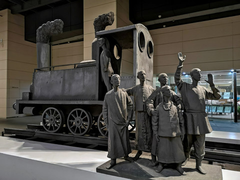 中国第一条铁路纪念雕塑