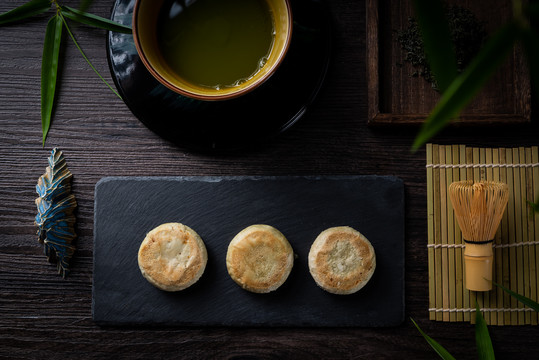 抹茶玫瑰鲜花饼