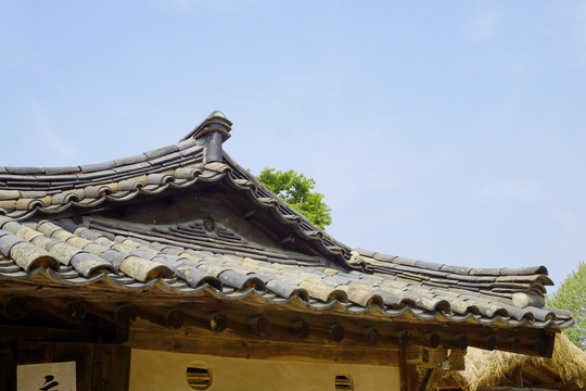 朝鲜时代传统韩屋瓦顶及飞檐
