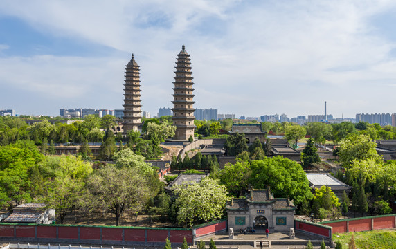 山西太原永祚寺双塔