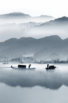豎幅風景畫