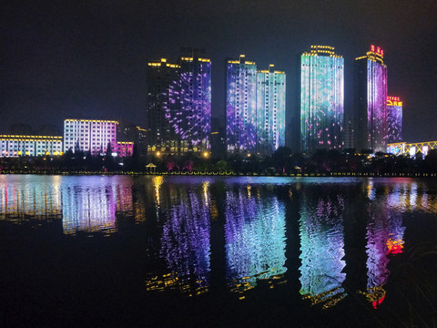 江西宜春城市夜景