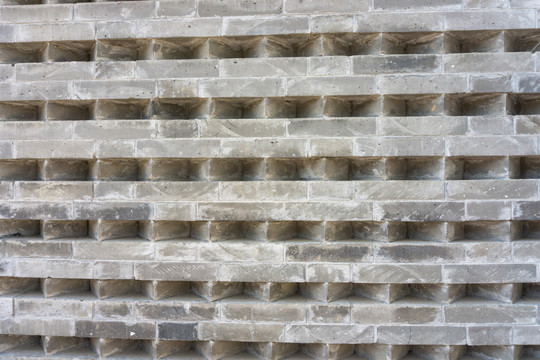 凹凸的砖墙