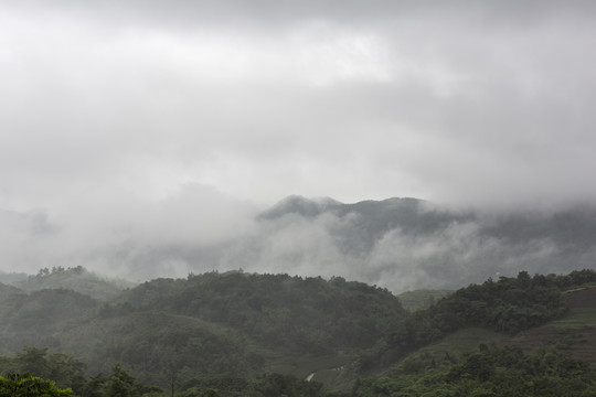 雾色山峦