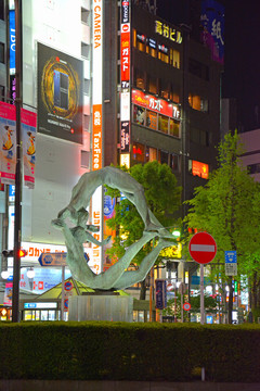 日本城市夜景雕塑