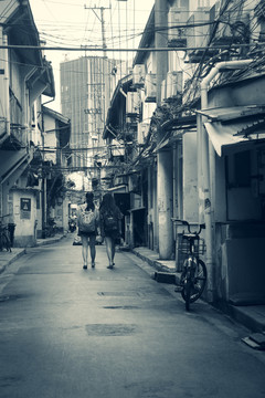 老上海街巷背影