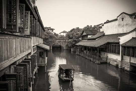 水墨江南水乡山水