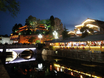 丽江古城夜景