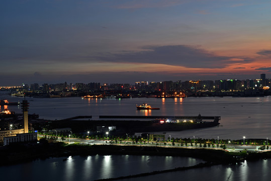 湛江城市风光夜景