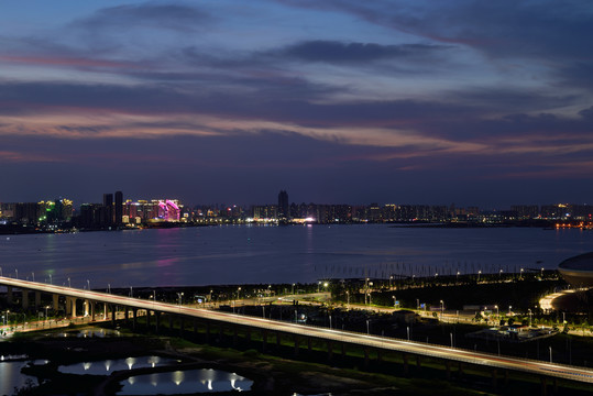 湛江城市风光夜景