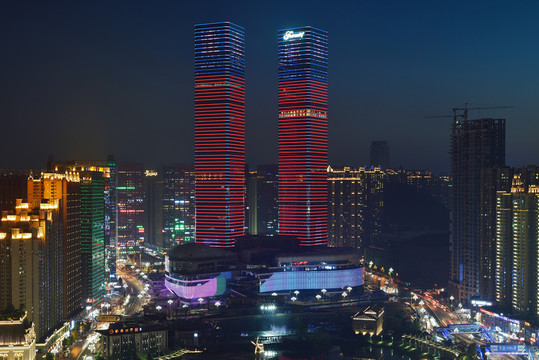 贵阳花果园建筑风光夜景