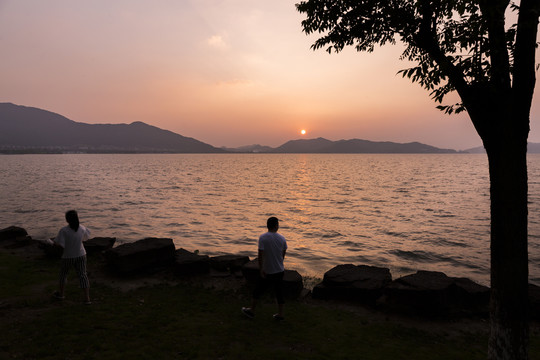 宁波东钱湖日落