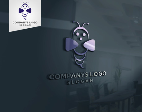 卡通蜜蜂兒童logo