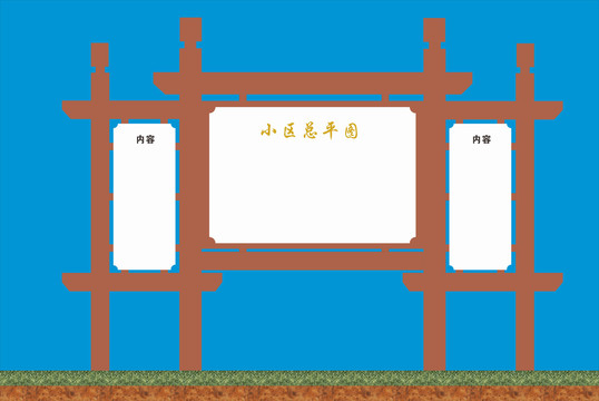 小區(qū)總平圖展示牌