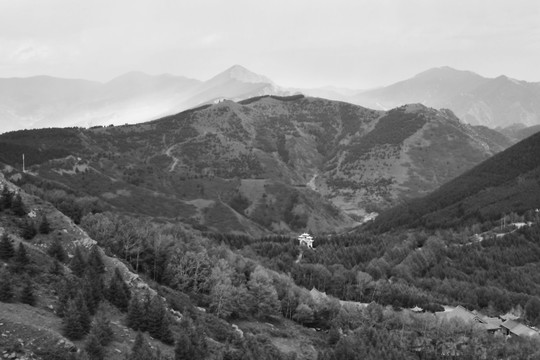 五台山水墨风景