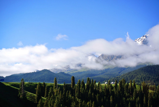 新疆银水湖天山