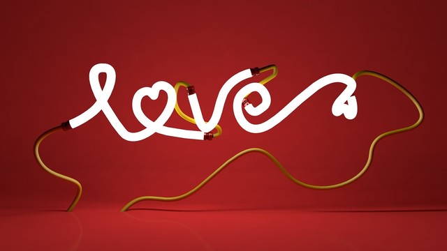 love發(fā)光燈管字體