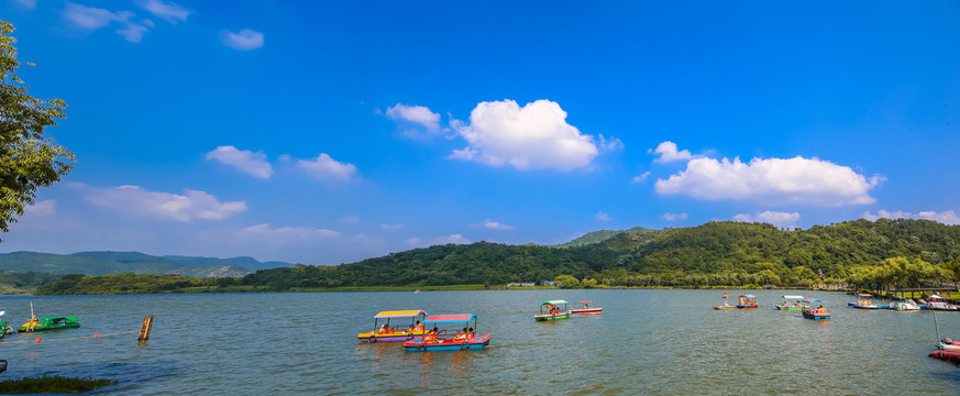 东钱湖游船码头全景图