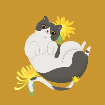 可愛貓咪文創(chuàng)插畫手機殼