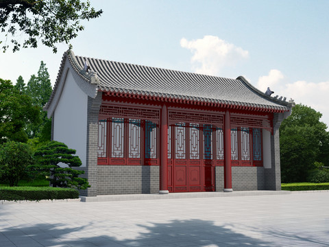 古建廂房效果圖